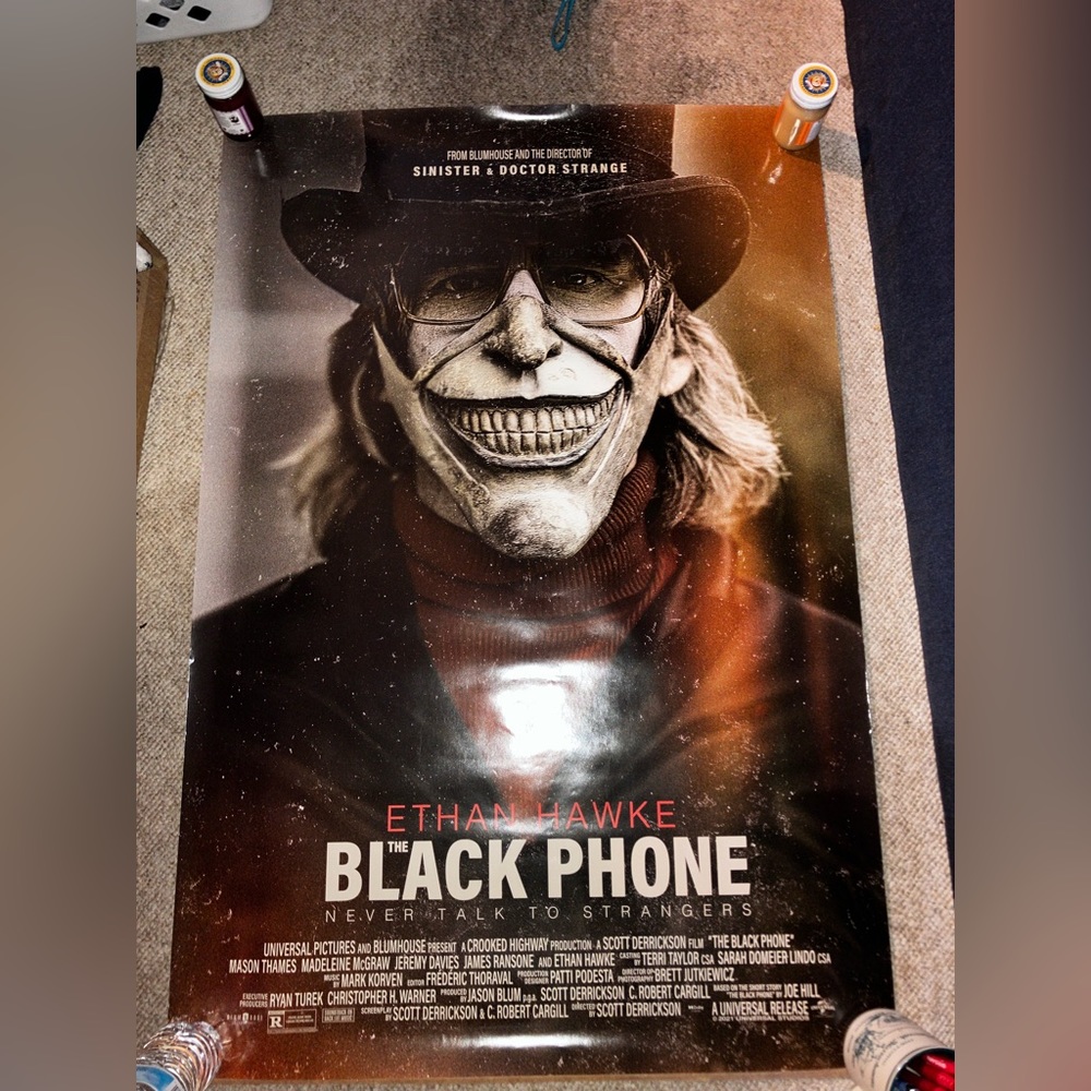 Official the black phone movie poster size 27x40 inches (from a movie theater)
